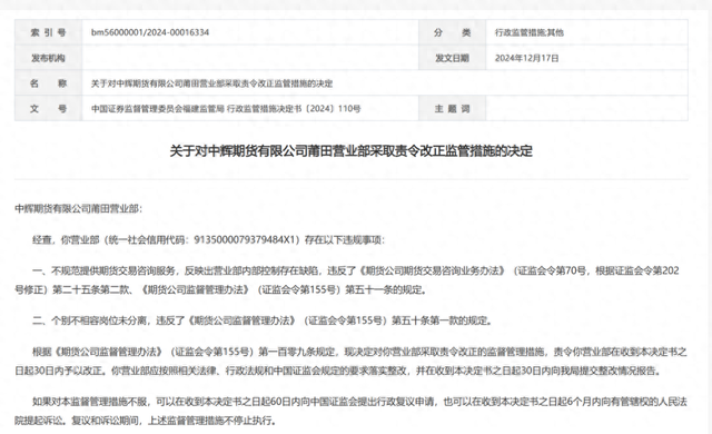 年末监管趋严，逾百家期货公司领罚单：咨询业务、投资者适当性成重灾区