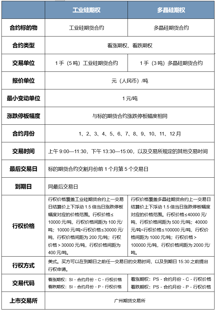 多晶硅期权上市：策略与风险管理