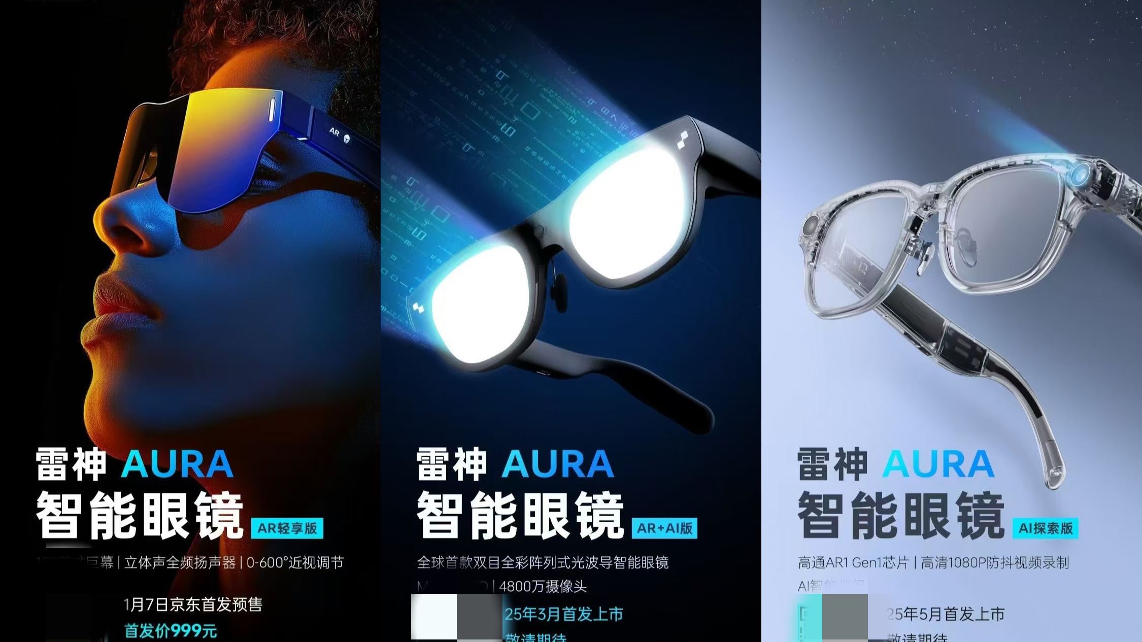CES 2025：雷神科技发布三款AURA智能眼镜，引领AR新潮流，股价应声上涨